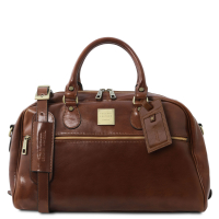 TL Voyager Reisetasche halbrund klein Braun